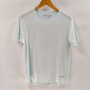 Reel Life Green Slub Tee Size Large Short Sleeve Stretch Unisex